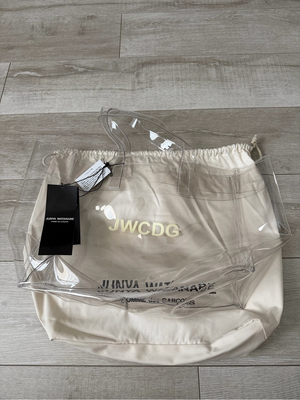 Junya Watanabe CDG Clear Tote with and JWCDG Logo